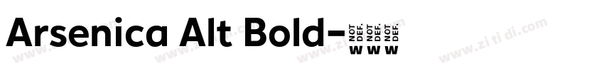 Arsenica Alt Bold字体转换